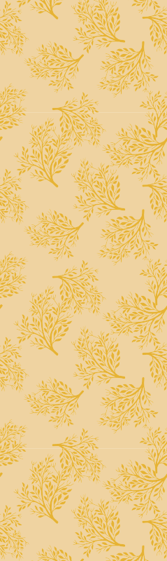 Tapis vinyle nordique arbres oranges nordiques - TenStickers