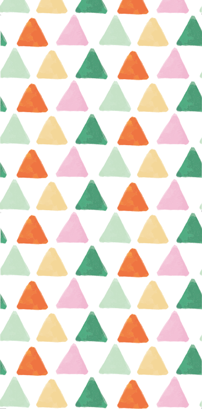 Tapis vinyle nordique motif triangles pastel - TenStickers