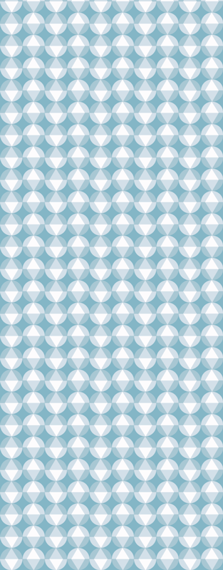 Tapis vinyle nordique style scandinave bleu - TenStickers