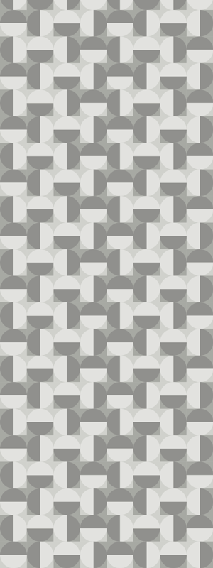 Tapis vinyle nordique motif cercle gris - TenStickers