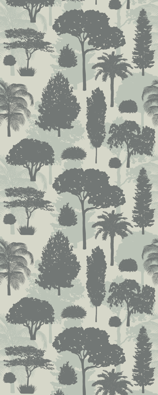 Tapis vinyle nordique motifs d'arbres nordiques - TenStickers