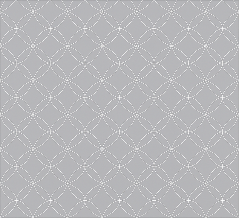 Tapis vinyle nordique fleurs abstraites géométriques grises - TenStickers