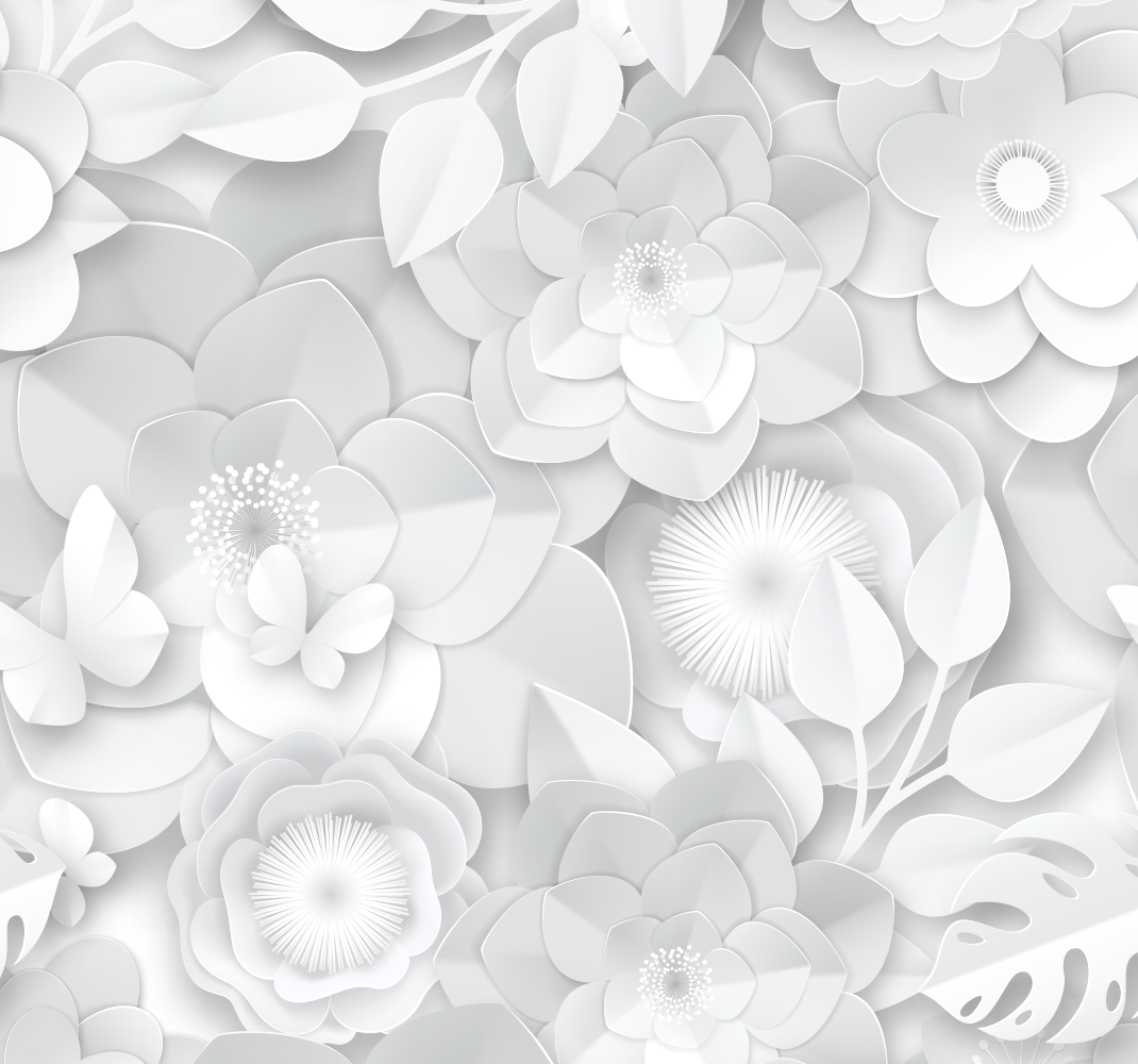 Tapis vinyle nature fleurs blanches 3d - TenStickers