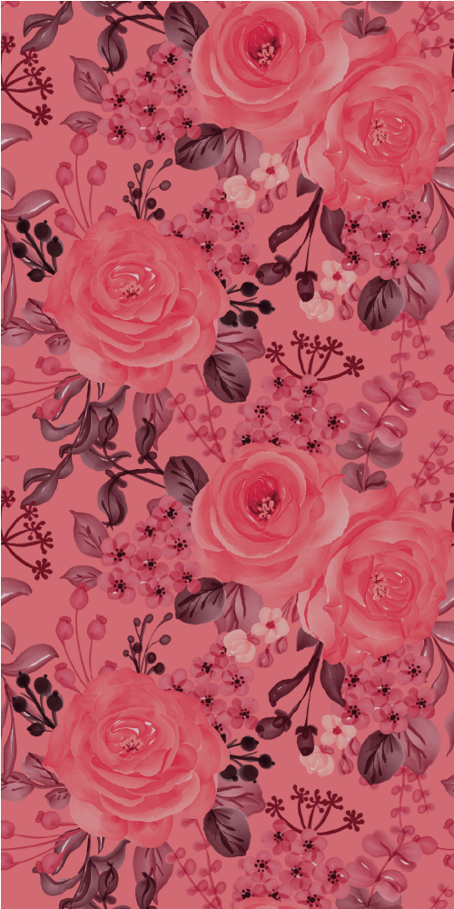 Tapis vinyle nature fleurs en harmonie - TenStickers