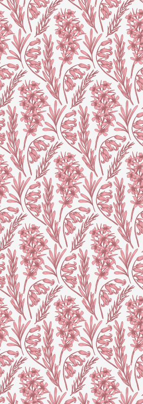 Tapis vinyle nature fleurs de lotus rose - TenStickers