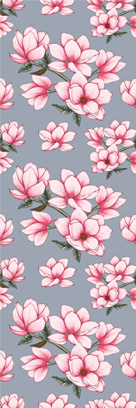 Tapis vinyle nature trois belles fleurs de magnolia - TenStickers