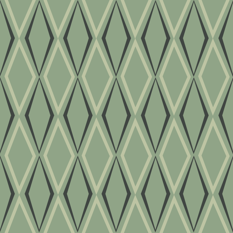 Tapis vinyle vintage losanges verts des années 30 - TenStickers