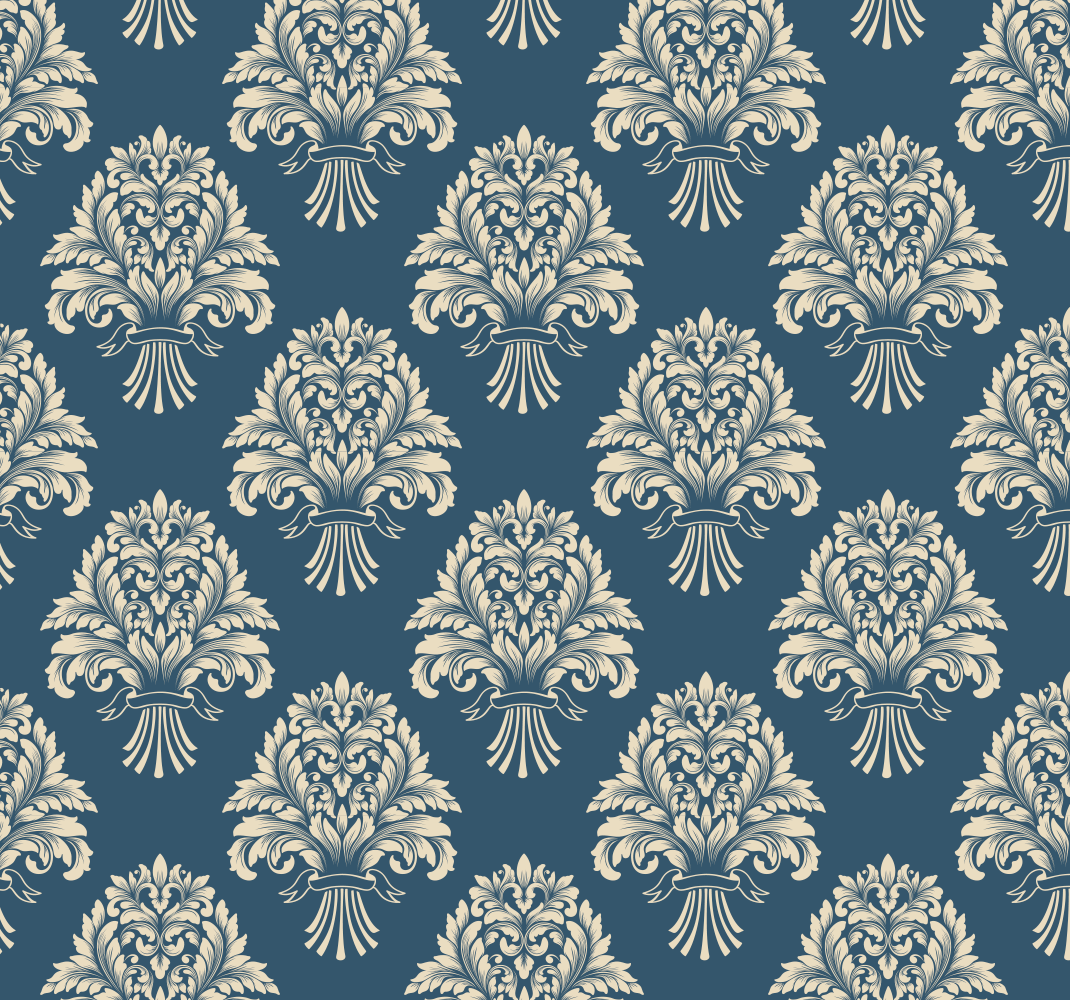 Tapis vinyle vintage design floral baroque - TenStickers