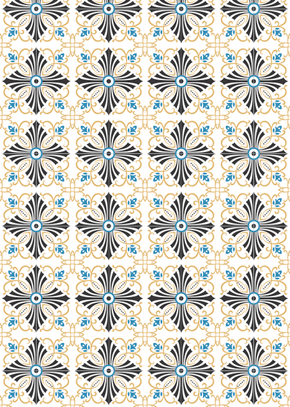 Tapis vinyle vintage design spirale croisée - TenStickers