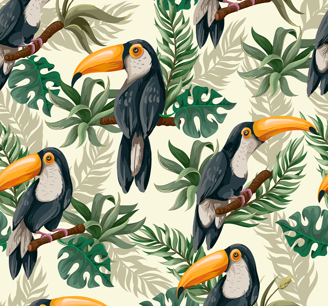 Tapis vinyle animal jungle - TenStickers