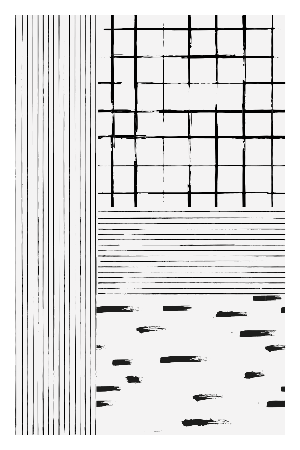 Tapis vinyle design moderne lignes noires - TenStickers