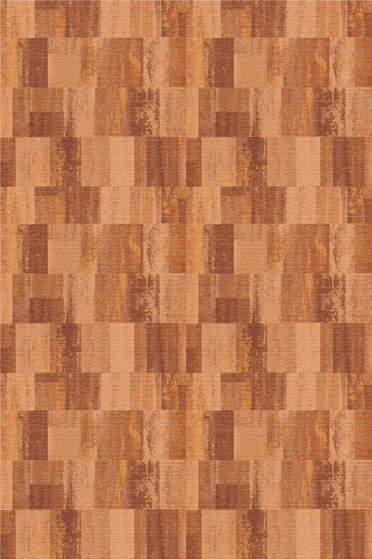 Tapis vinyle texture motif carreaux terracotta - TenStickers