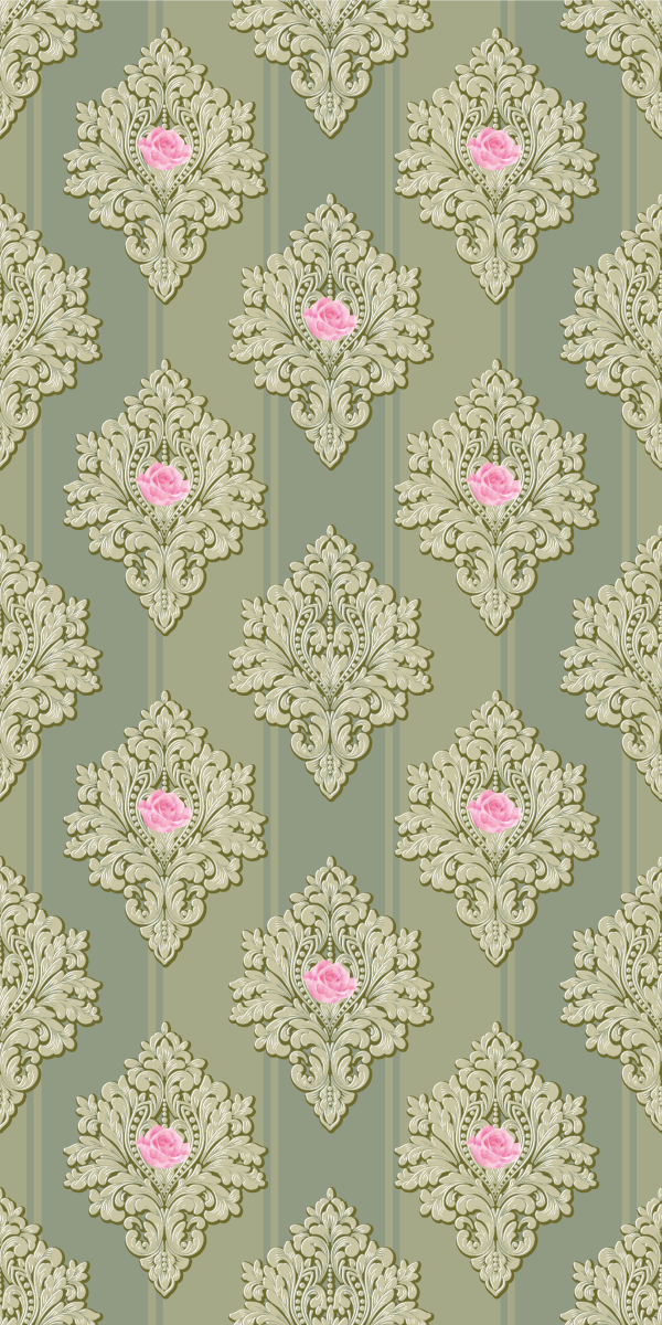 Tapis vinyle vintage motif vintage vert français - TenStickers