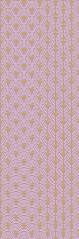 Tapis vinyle vintage motif écailles rose et or - TenStickers