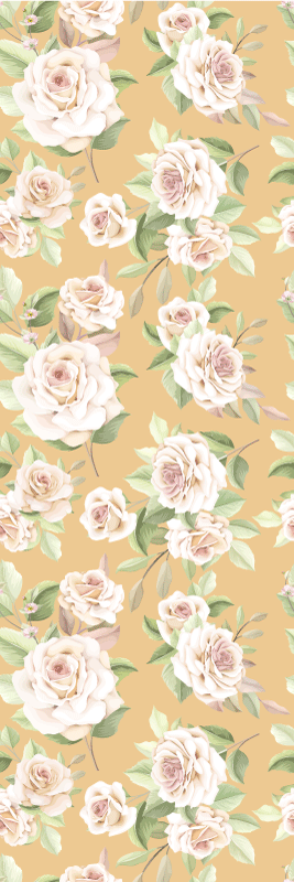Tapis vinyle vintage motif roses provençales - TenStickers