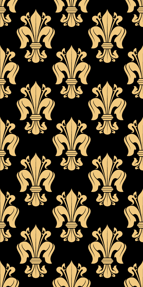 Tapis vinyle vintage motif fleur-de-lis - TenStickers