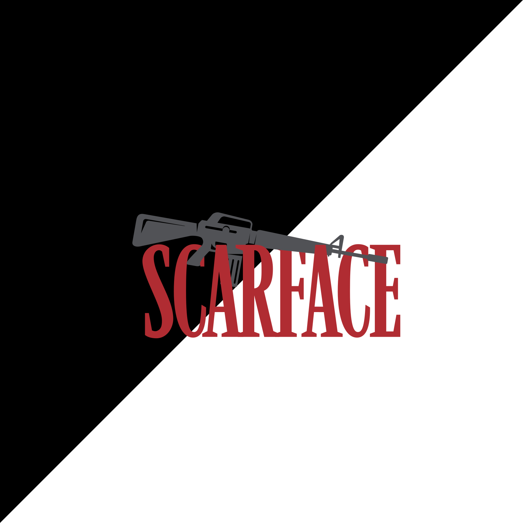 Tapis vinyle citation image du film scarface avec texte - TenStickers
