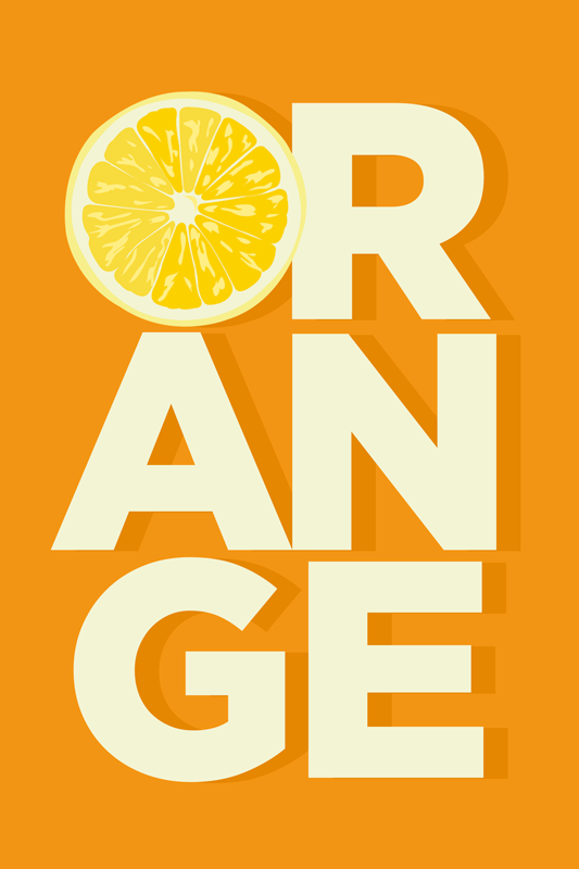 Tapis vinyle citation texte orange tranché - TenStickers