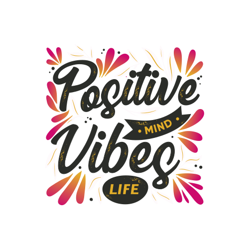 Tapis vinyle citation esprit positif, bonnes vibrations - TenStickers