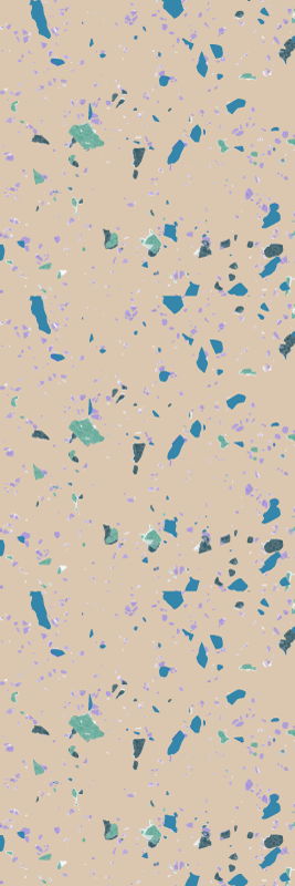Tapis vinyle texture pierre terrazzo colorée - TenStickers