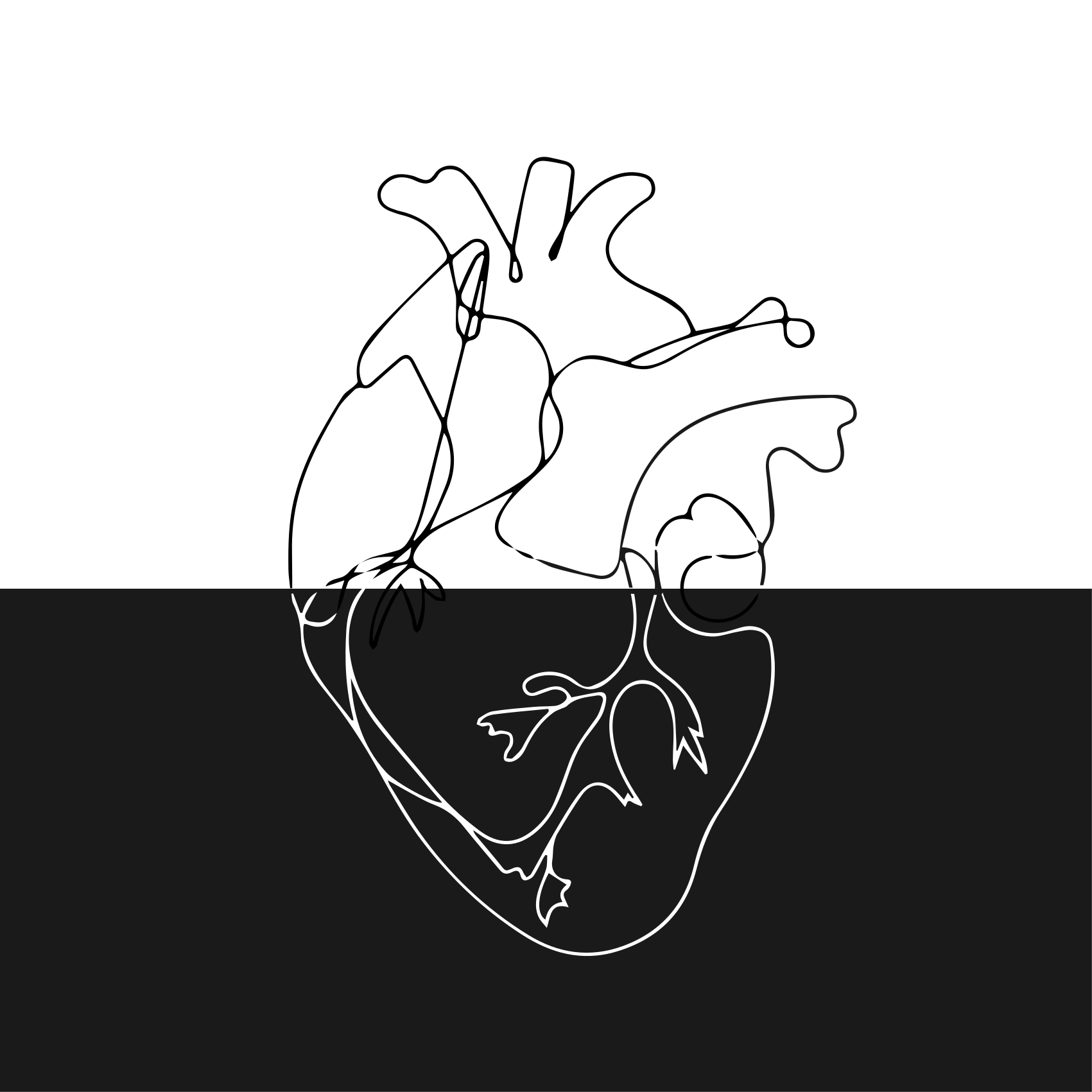 Tapis vinyle géométrique coeur géométrique en ligne - TenStickers
