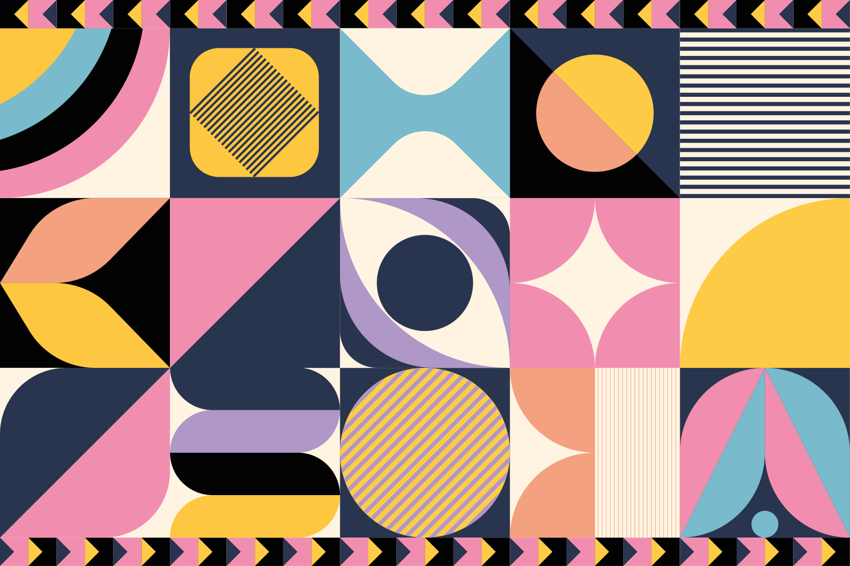 Tapis vinyle géométrique art géométrique multiformes - TenStickers