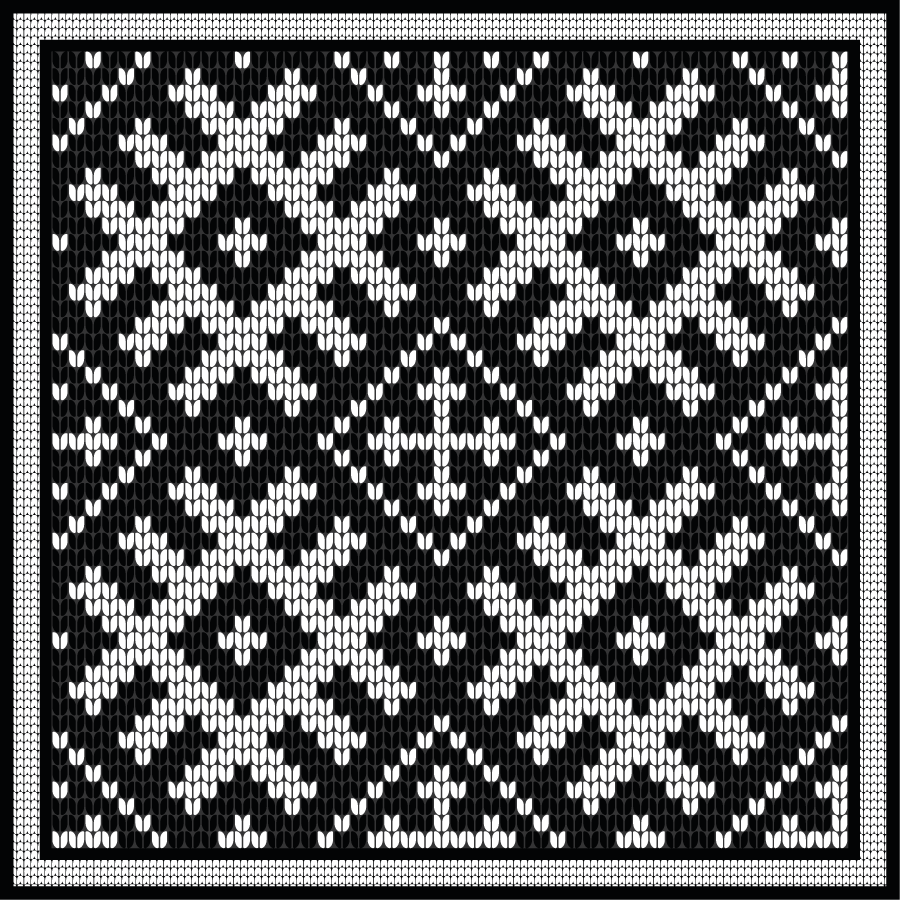 Tapis vinyle géométrique motif carrés entrelacés viking - TenStickers