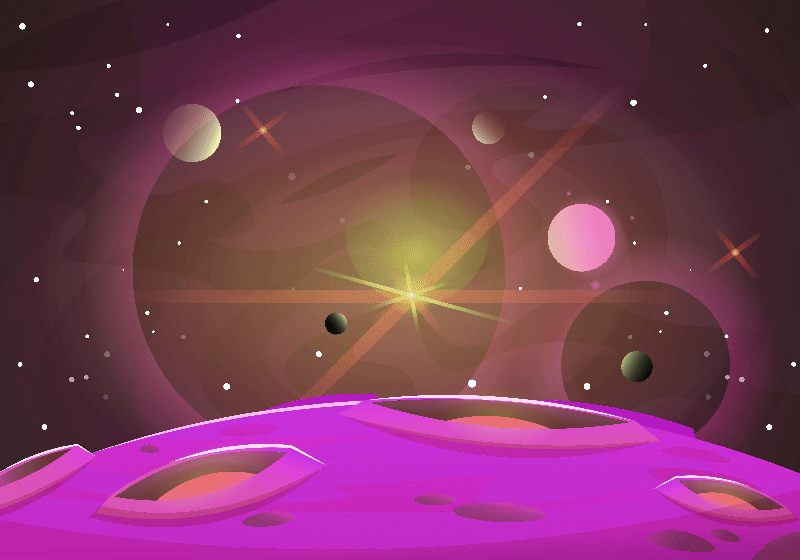 Tapis vinyle pour enfants vues futuristes de l'espace - TenStickers