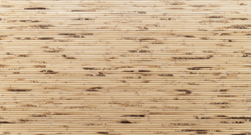 Tapis vinyle entrée bâtons en bois brun clair horizontal - TenStickers