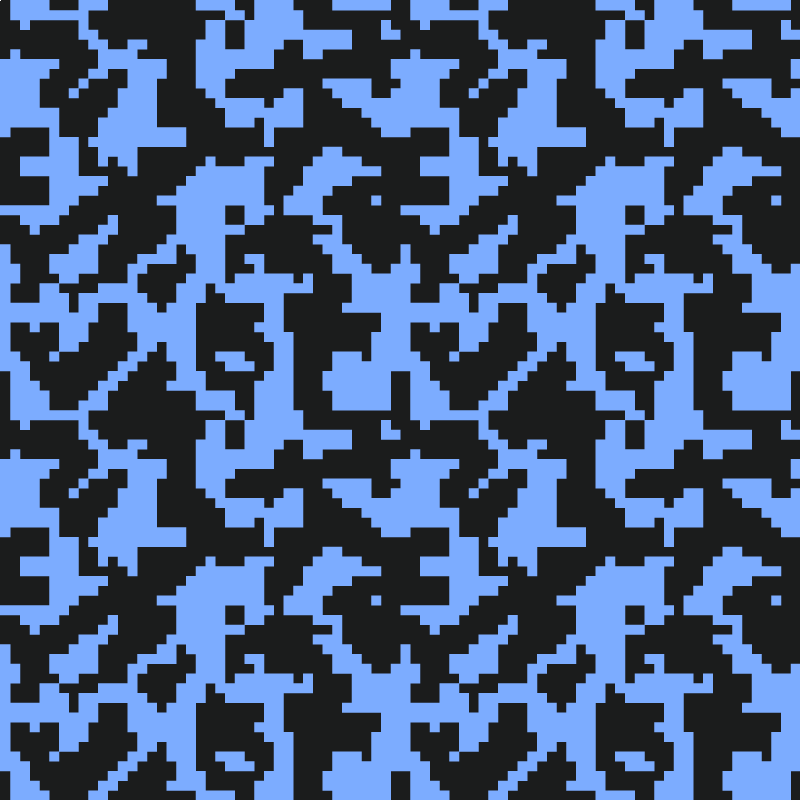 Tapis vinyle entrée bleu clair et noir abstrait - TenStickers