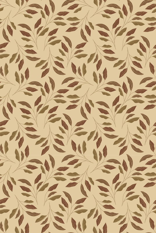 Tapis vinyle beige Élégance feuillue - TenStickers