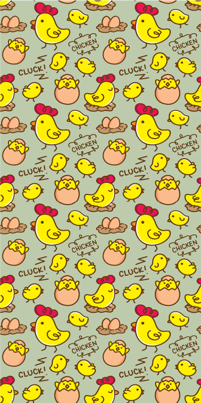 Tapis vinyle jaune motif œufs de poule mignon 6 - TenStickers