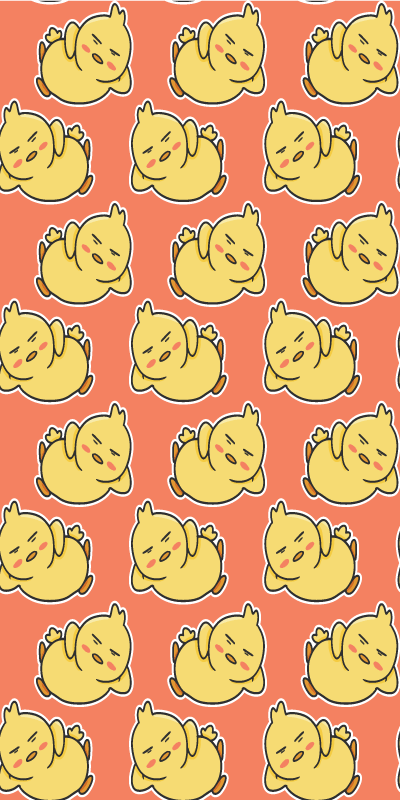 Tapis vinyle jaune motif poussin mignon 6 - TenStickers