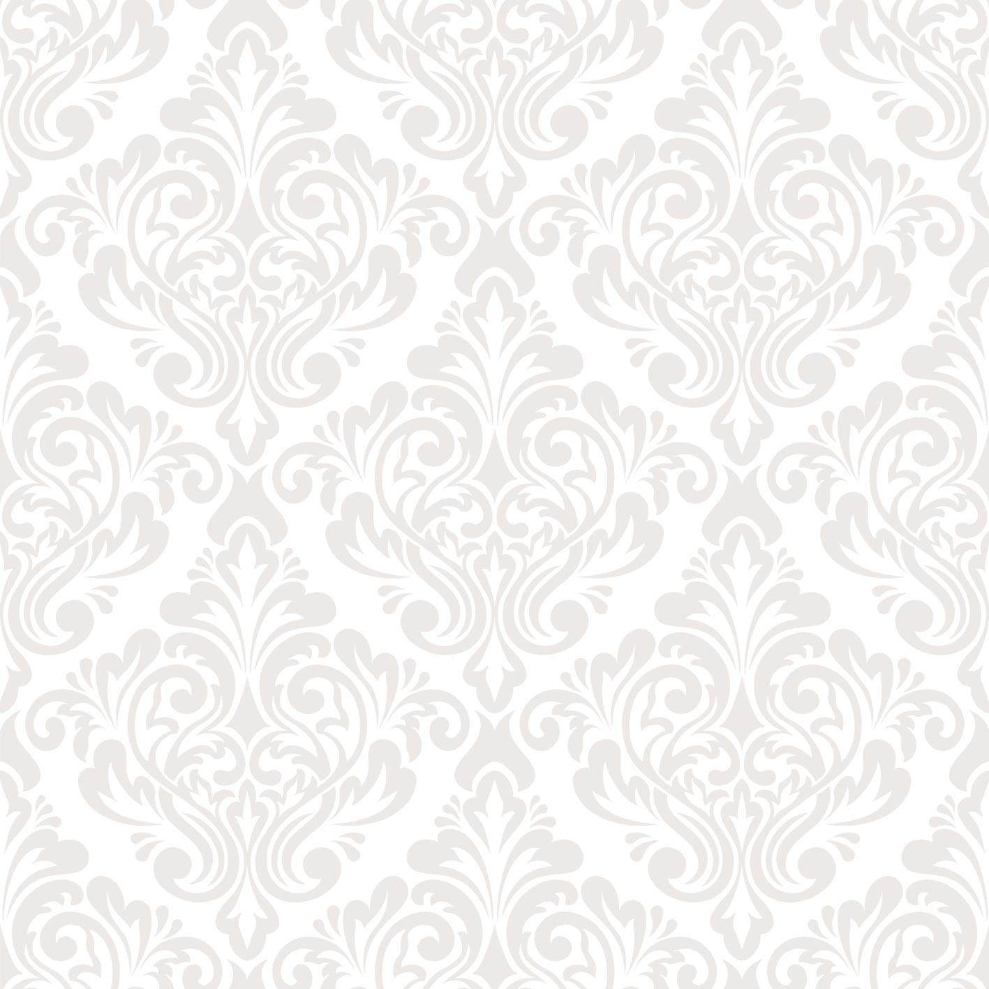 Tapis vinyle blanc damassé - TenStickers