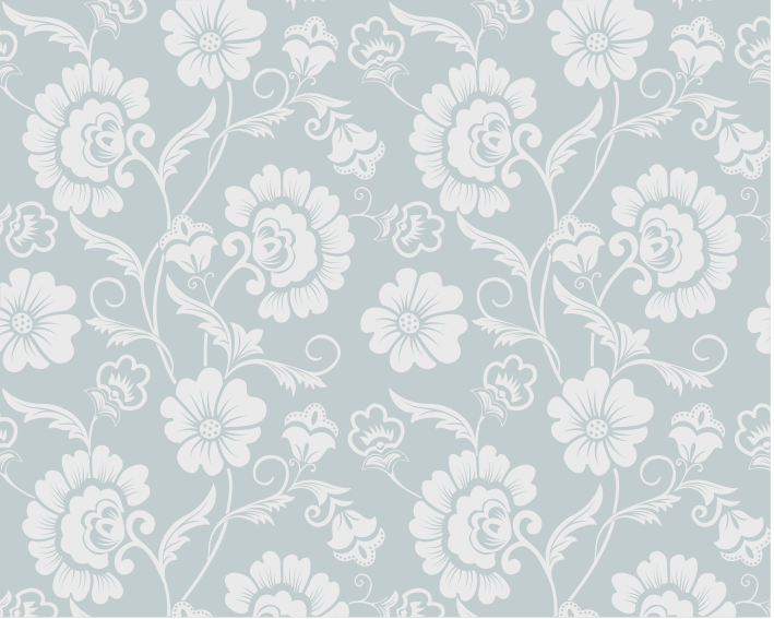 Tapis vinyle blanc imprimé floral "granny chic" - TenStickers