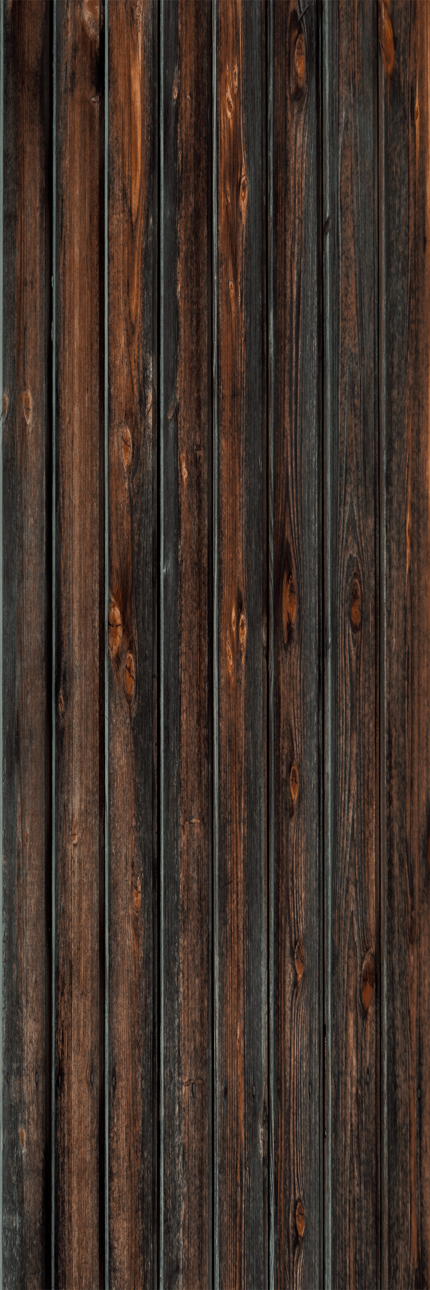 Tapis vinyle marron style bois noir brûlé - TenStickers