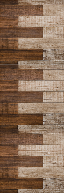 Tapis vinyle marron effet bois encastré - TenStickers