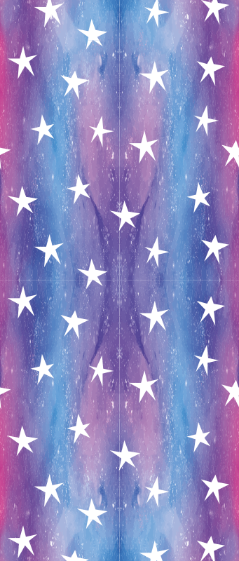 Tapis vinyle violet texture cosmos violet avec étoiles - TenStickers