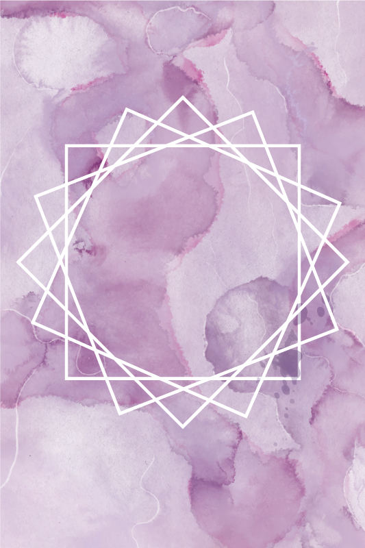 Tapis vinyle violet avec cadre polygonal foncé - TenStickers