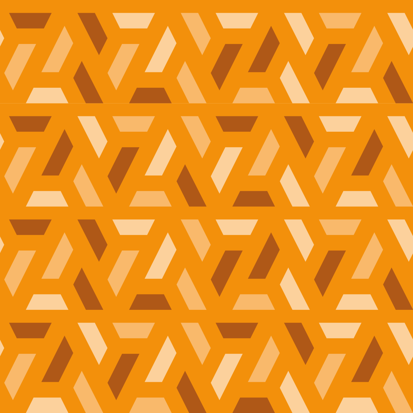 Tapis vinyle orange tons géométriques oranges - TenStickers