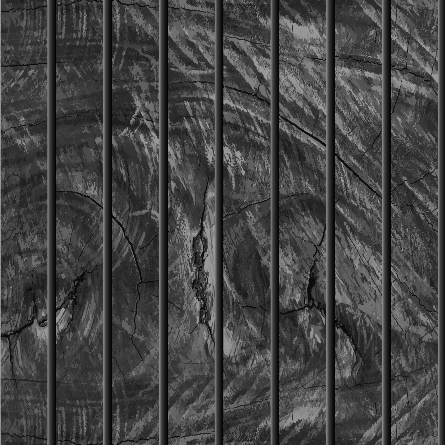 Tapis vinyle noir effet planches en bois - TenStickers