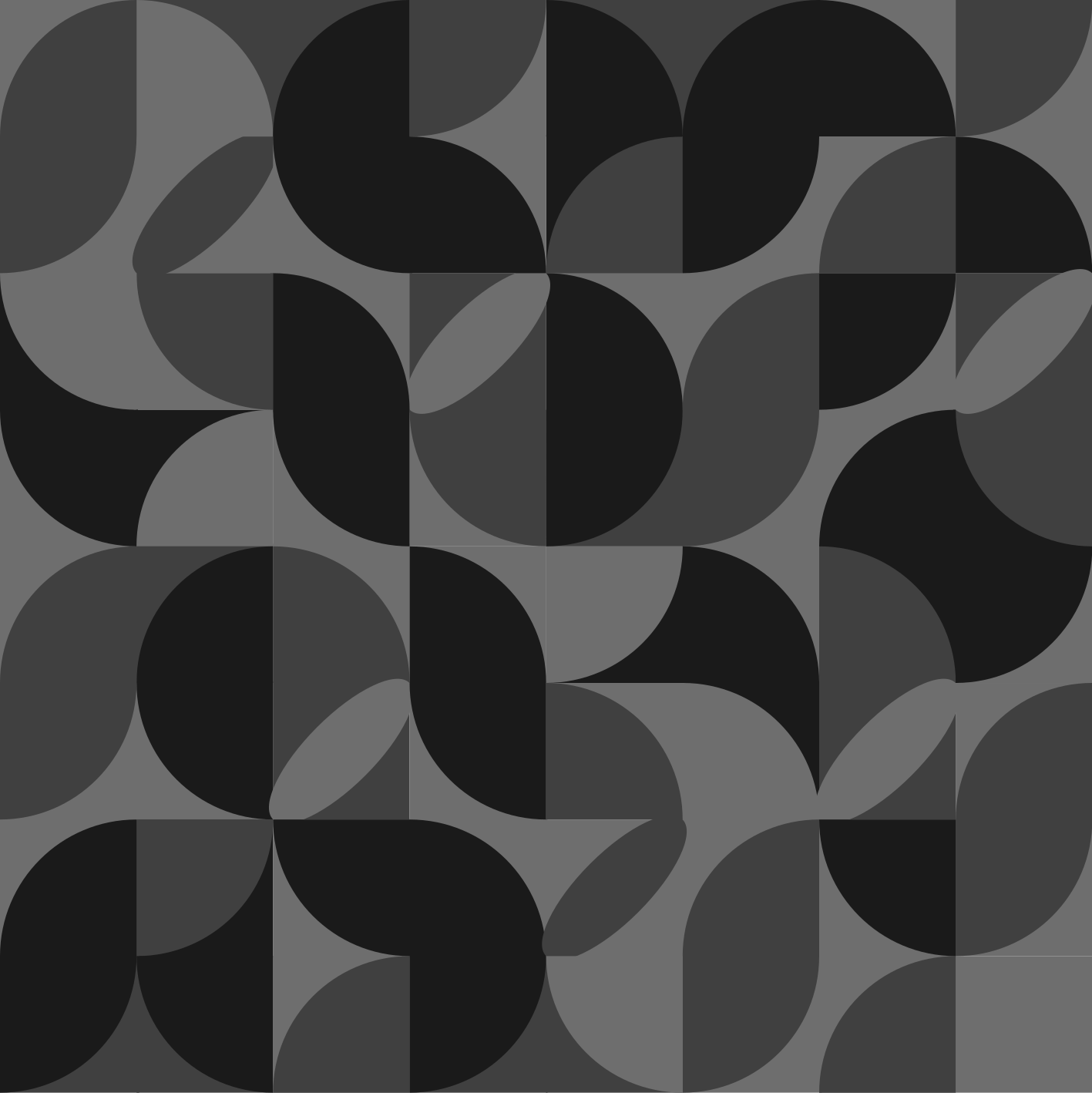Tapis vinyle noir formes noires rétro - TenStickers