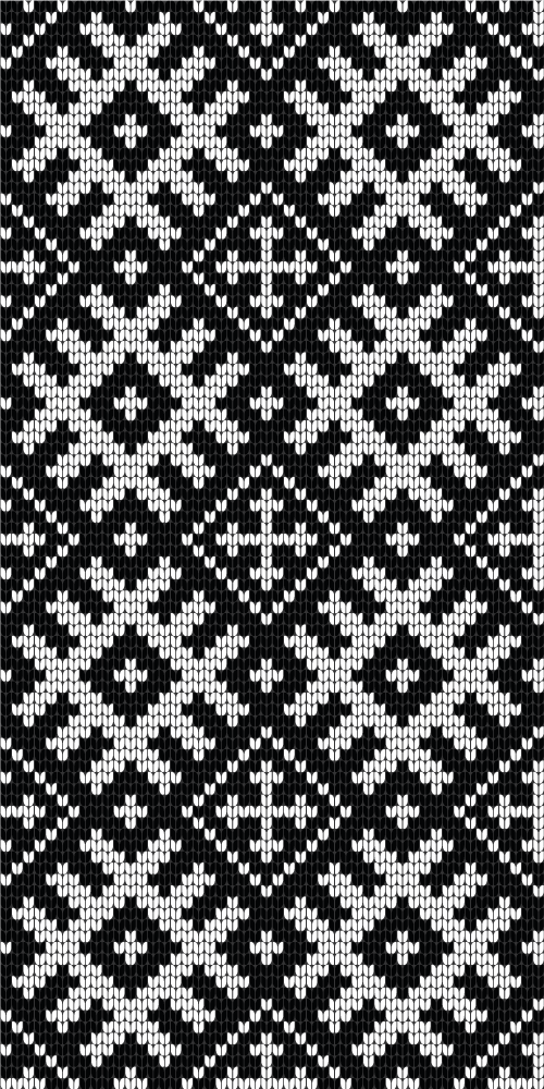 Tapis vinyle noir motif carrés entrelacés viking - TenStickers
