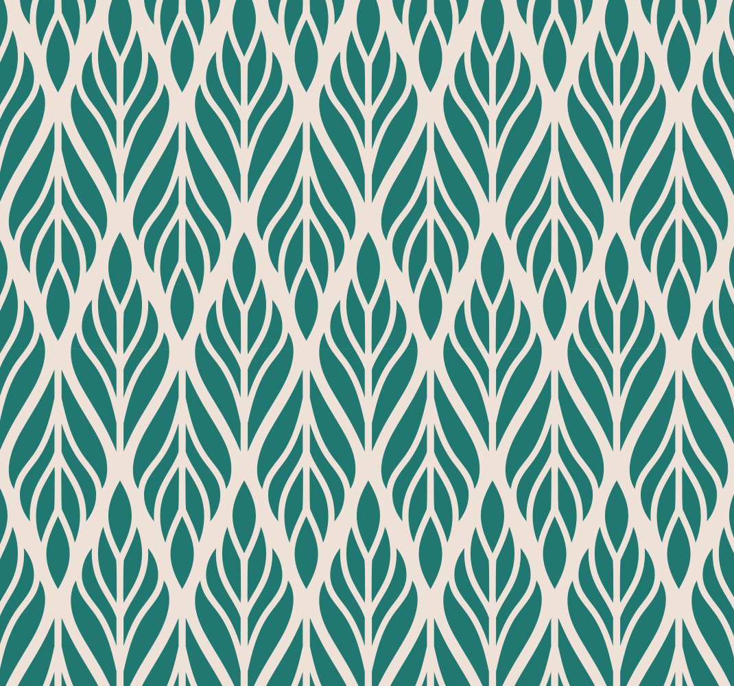 Tapis vinyle vert motif floral ethnique - TenStickers