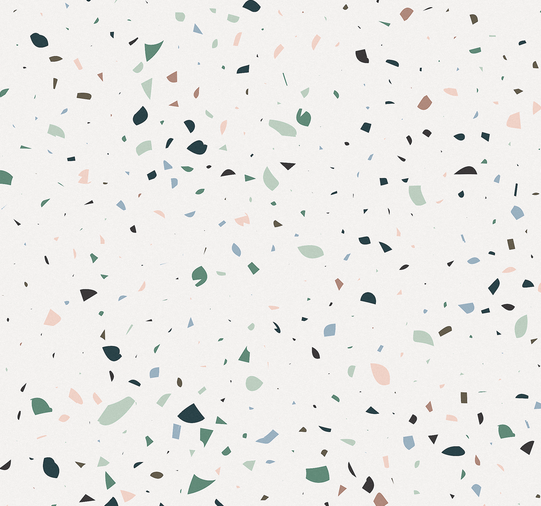 Tapis vinyle extérieur terrazo blanc - TenStickers