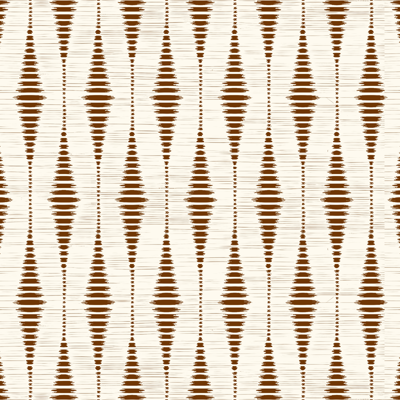 Tapis vinyle extérieur brun chocolat rabaul ikat - TenStickers