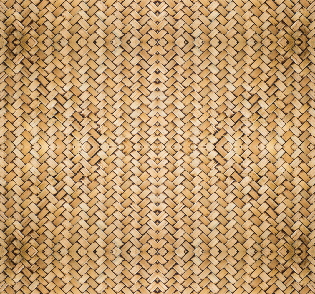 Tapis vinyle extérieur effet tissé en bambou - TenStickers