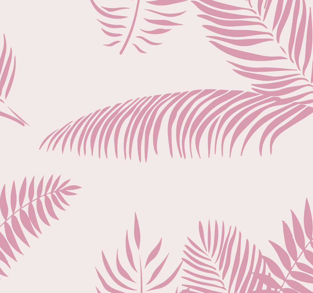 Tapis vinyle rose grandes feuilles de palmier - TenStickers
