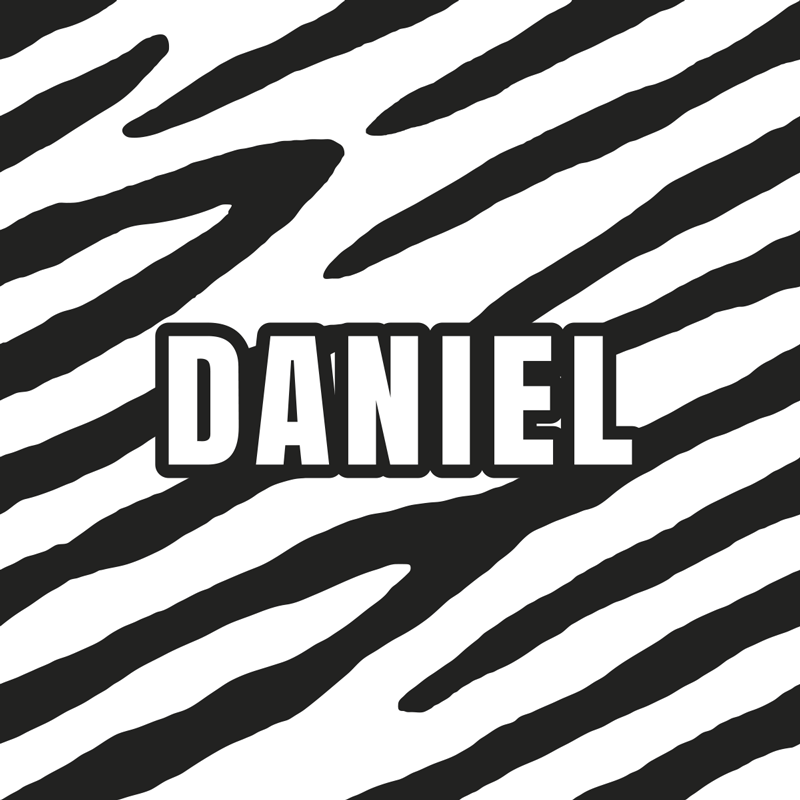 Tapis vinyle personnalisé zèbre avec nom - TenStickers