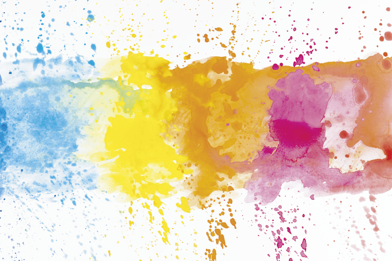 Tapis en vinyle moderne splash aquarelle - TenStickers